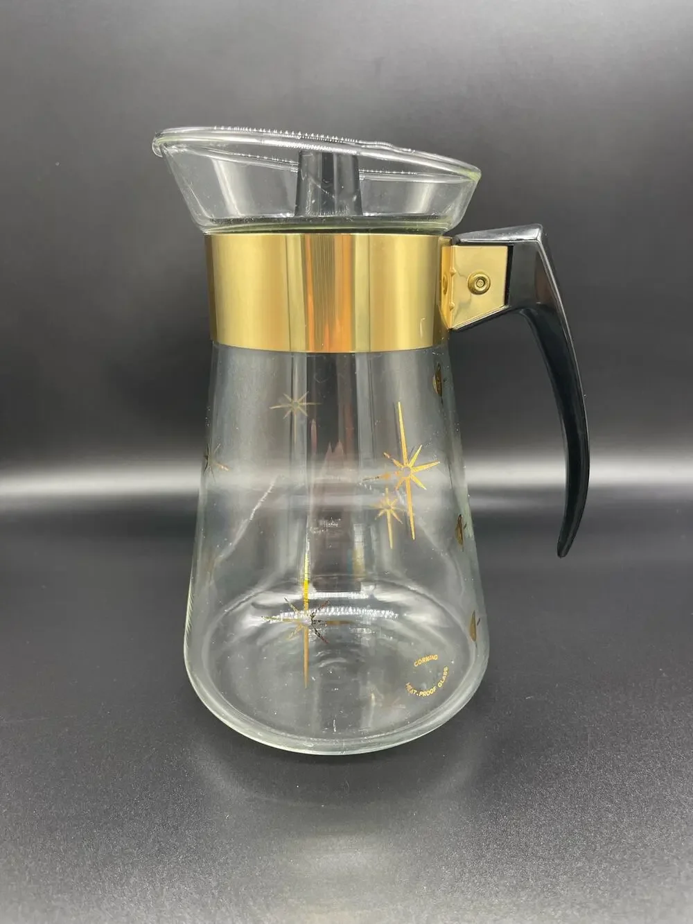 Vintage MCM Corning Carafe Starburst Atomic